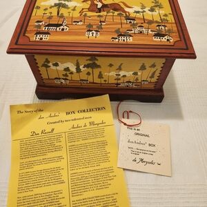 Don Andres Decorative Wooden Box with Horse Design